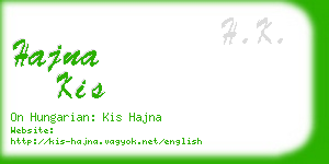 hajna kis business card